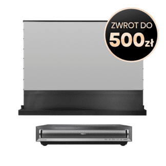Hisense PX3 Laser Cinema 2800 ANSI projektor + Suprema Libra Electro ALR Lite 100 cali ekran elektryczny (komplet)