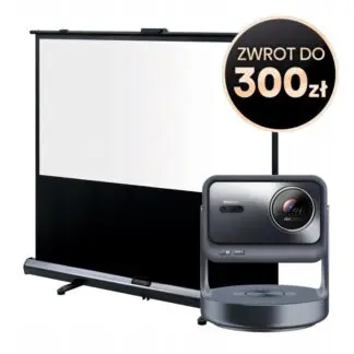 Hisense C2 Ultra projektor laserowy 3000 ANSI + Suprema Libra X 16:9 ekran przenośny 80 cali (komplet)