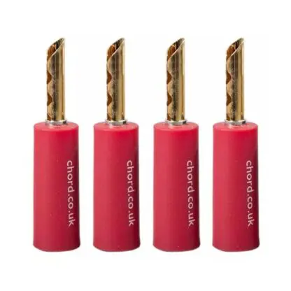 Chord Company Banana Plug - Screw Type, Red (komplet)
