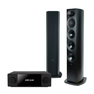 Arcam RADIA SA45 wzmacniacz zintegrowany + 2x RADIA R35 kolumny podłogowe (komplet)