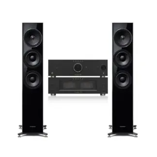 Onkyo Icon P-80 przedwzmacniacz sieciowy + Icon M-80 końcówka mocy + 2x Technics SB-G90M2 kolumna głośnikowa podłogowa (komplet)