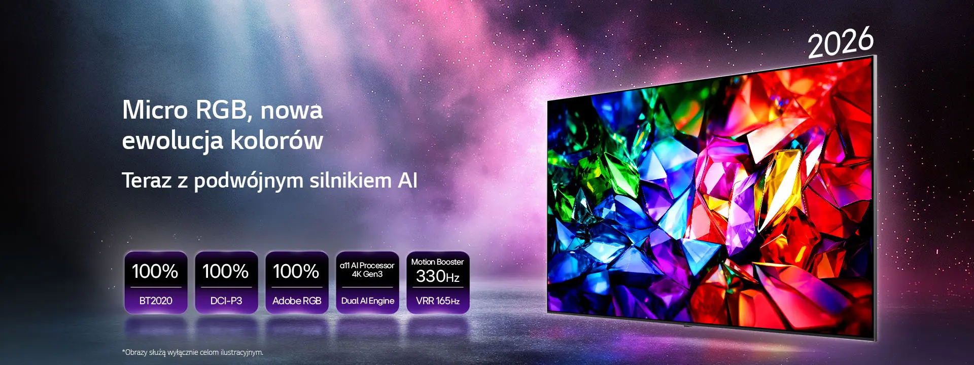 LG 100MRGB96B6 Micro RGB evo AI webOS 4K 165 Hz telewizor 100 cali (2026) - obrazek 4