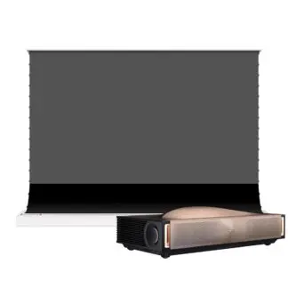 Hisense L9Q Laser Cinema TriChroma 4K 5000 ANSI Devialet + MFS100 ALR Floor Screen ekran 100″ elektrycznie rozwijany (komplet)